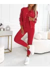 Kadın Askılı Kısa Iki Iplik Krop Bluz Uzun Kollu önden çıtçıtlı şerit Detaylı Ceket Ve Pantolon üçlü Takım