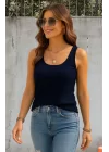 Kadın Askılı örgü Detay Bluz