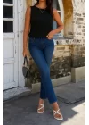 Kadın Askılı Yuvarlak Büzgü Yaka Sandy Bluz