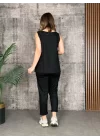 Kadın Askılı Yuvarlak Yaka Viskon Iki Iplik Bluz Ve Eşofman Altı Ikili Takım