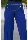 Kadın Beli Zincir Detay Ithal Krep Pantolon