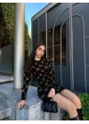 Kadın Bisiklet Yaka Uzun Kol Triko Mini Boy Elbise