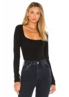 Kadın Çift Taraflı Uzun Kol Bodysuit