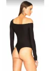 Kadın Düşük Omuz Ipek Jarse Bodysuit