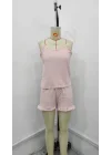 Kadın Ip Askılı Atlet Ve Alt Pon Pon Aerobin Short Takım