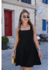 Kadın Kare Yaka Mini Elbise
