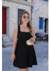 Kadın Kare Yaka Mini Elbise
