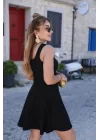 Kadın Kare Yaka Mini Elbise