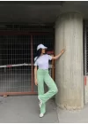 Kadın Kaşkorse Kumaş Ispanyol Paça Pantolon