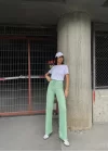 Kadın Kaşkorse Kumaş Ispanyol Paça Pantolon
