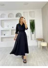 Kadın Keten Kumaş Gömlek Ve Etek Ikili Takim