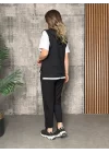 Kadın Kısa Kollu V Yakalı Kapşonlu Viskon Iki Iplik Bluz Ve Pantolon Takım