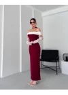 Kadın Madonna Yaka Maxı Boy Elbıse