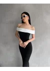 Kadın Madonna Yaka Maxı Boy Elbıse