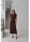 KADIN MODAL KUMAŞ BİSİKLET YAKA VATKALI ELBİSE