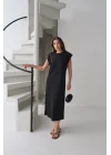 KADIN MODAL KUMAŞ BİSİKLET YAKA VATKALI ELBİSE