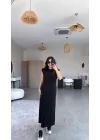 KADIN MODAL KUMAŞ BİSİKLET YAKA VATKALI ELBİSE