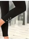 Kadın Paça Düğme Detay Dalgıç Tayt