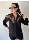 Kadın Püskül Detay Poplin Gömlek Bluz Fırsat Ürün