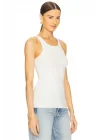 Kadın Beyaz Halter Yaka Vücudu Saran Çift Katlı Esnek Sandy Kumaş Atlet