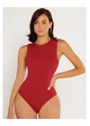 Kadın Sıfır Kol Ipek Jarse Bodysuit