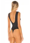 Kadın Sıfır Kol Sırt Ve Ön Dekolteli Ipek Jarse Bodysuit