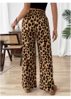 Kadın Süprem Kumaş Beli Lastikli Leopar Desen Pantolon
