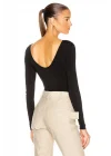 Kadın Uzun Kol Sırt Dekolteli Bodysuit