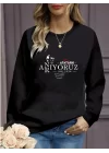 Kadın Uzun Kollu 10 Kasım Atatürkü Anma Gününe Özel Viskon İki İplik Kumaş Sweat