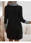Kadın Uzun Kollu Balıkçı Yaka Bağcıklı Iki Iplik Elbise