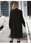 Kadın Uzun Kollu Balıkçı Yaka Kısa şardonlu Dalgıç Elbise