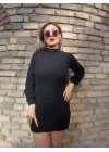 Kadın Uzun Kollu Balıkçı Yaka şardonlu Kaşkorse Elbise