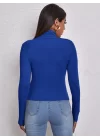 Kadın Uzun Kollu Balıkçı Yaka Viskon Bluz