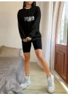 Kadın Uzun Kollu Bisiklet Yaka Desenli Viskon Iki Iplik Bluz