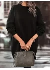 Kadın Uzun Kollu Bisiklet Yaka Iki Iplik Elbise