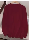 Kadın Uzun Kollu Bisiklet Yaka Kurukafa Desenli Viskon Bluz