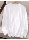 Kadın Uzun Kollu Bisiklet Yakabe Youdesenli Viskon Bluz