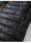 Kadın Uzun Kollu Kapşonlu Cep Detaylı Fermuarlı Orta Boy Mont