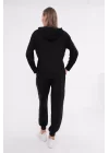 Kadın Uzun Kollu Kapüşonlu Oversize Sweat Ve Pantolon Ikili Takım