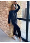 Kadın Uzun Kollu Kapüşonlu Oversize Sweat Ve Pantolon Ikili Takım