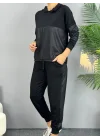 Kadın Uzun Kollu Kapüşonlu Oversize Sweat Ve Pantolon Ikili Takım