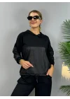 Kadın Uzun Kollu Kapüşonlu Oversize Sweat Ve Pantolon Ikili Takım