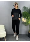 Kadın Uzun Kollu Kapüşonlu Oversize Sweat Ve Pantolon Ikili Takım