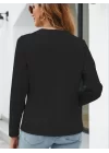Kadın Uzun Kollu önü Açık Ithal Krep Blazer Ceket