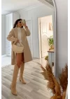 Kadın Uzun Kollu Peluş Mini Boy Elbise