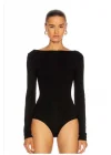 Kadın Uzun Kollu Sırt Dekolteli Bodysuit