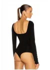 Kadın Uzun Kollu Sırt Dekolteli Bodysuit