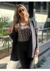 Kadın Uzun Kollukrep üçlü Takım