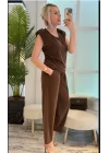 Kadın Vatkalı Düşük Kol Rahat Kesim İkili Takım