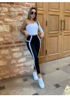 Kadın Yan çift şerit Detaylı Toparlayıcı Egzersiz Dalgıç Tayt